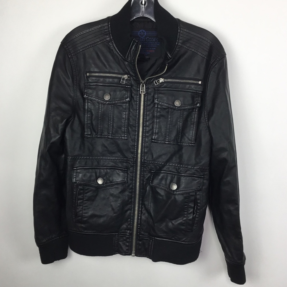 Legendary Goods faux leather black jacket sz sm